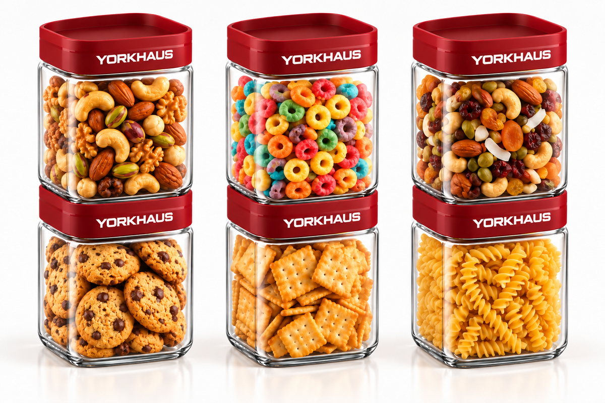 Yorkhaus stackwell Glass Jar 800 ml set of 6