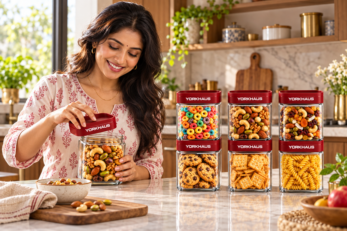 Yorkhaus stackwell Glass Jar 800 ml set of 6