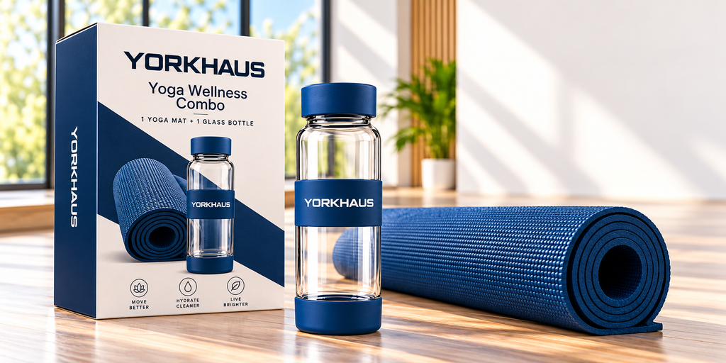 Yoga mat with 1 ltr bottle combo